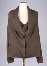 Velvet By Graham & Spencer 100% Cashmere Womens Cardigan Sweater M Cowl Neck