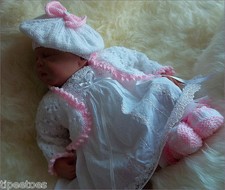 BABY KNITTING PATTERNS DK 29 NUALA GIRLS OR REBORN DOLLS PRECIOUS NEWBORN KNITS