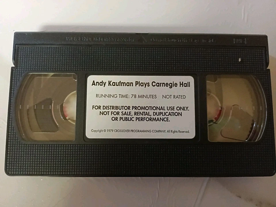 ANDY KAUFMAN Plays Carnegie Hall Rare Promo VHS Tape Never Before Seen Comedy Foto 3 de 3