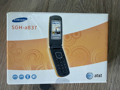 Samsung Rugby SGH-A837 - Yellow and Gray ( AT&T ) Cellular Flip Phone Open Box