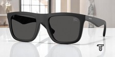 BURBERRY BE4458U 346487 Matte Black Dark Grey 55 mm Men's Sunglasses