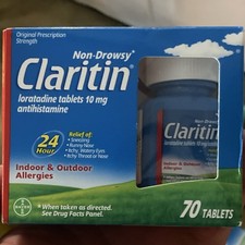 Claritin Non-Drowsy Loratadine Tablets 10mg 70ct Allergy Relief