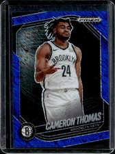 2024-25 Panini Prizm Black Cameron Thomas Blue Shimmer FOTL Prizm #/35 Nets
