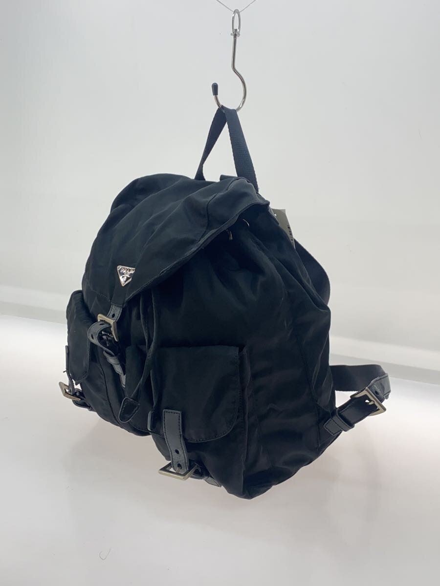 PRADABackpack Rucksack Nylon BLK Plain b6677f Used thumbnail 2