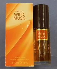Vtg Coty Wild Musk cologne spray unused 1.5oz j815