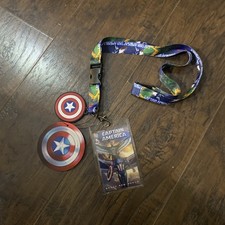Captain America Marvel Avengers Lanyard ID Holder NEW Brave New World F3-069