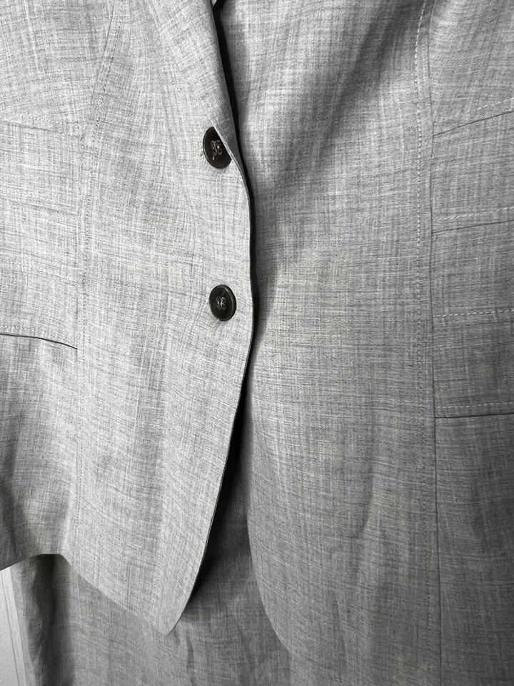 Hugo Boss Falda Traje Mujer 14 Gris Mezcla Lana Blazer Vestido Carrera Jula Croacia Foto 4 de 4