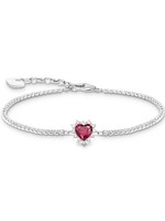 Thomas Sabo A2188-013-10-L19V Herz Armband Romance Silber