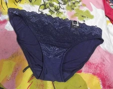NEW SIMPLY VERA VERA WANG 2361009 482 MF LACE FRONT BIKINI PANTY L