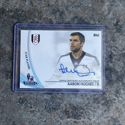 Aaron Hughes Auto Topps Premier Gold 2013 Fulham