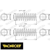 2X Fahrwerksfeder Monroe SP3951 2 Federn Satz Federnsatz FüR Renault