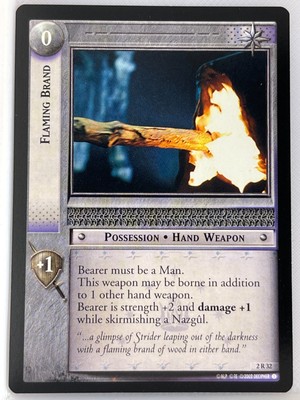 Herr der Ringe TCG MINEN VON MORIA SELTENE KARTE 2R32 FLAMMENDE MARKE lp