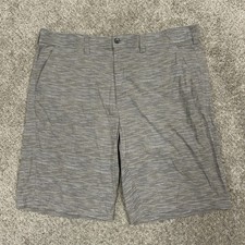 Eddie Bauer Travex Shorts Mens 40T Tall Gray Striped 10" Inseam Hiking Gorpcore