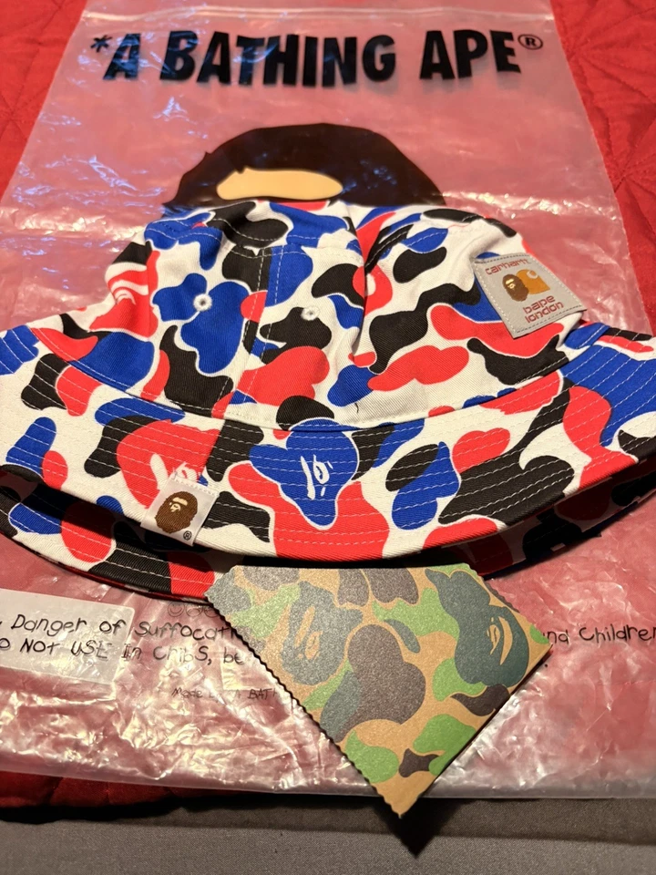 SS21 A BATHING APE Carhartt WIP camo bucket hat BAPE London exclusive M medium - Image 4 of 4