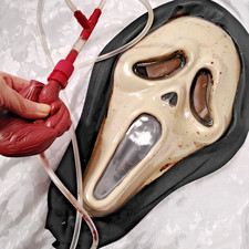 SCREAM Movie MASK Halloween Ghost Face Bleeding Heart Pump Scary Face Costume