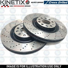 FOR FORD SIERRA COSWORTH FRONT CROSS DRILLED PERFORMANCE BRAKE DISCS PAIR 283mm