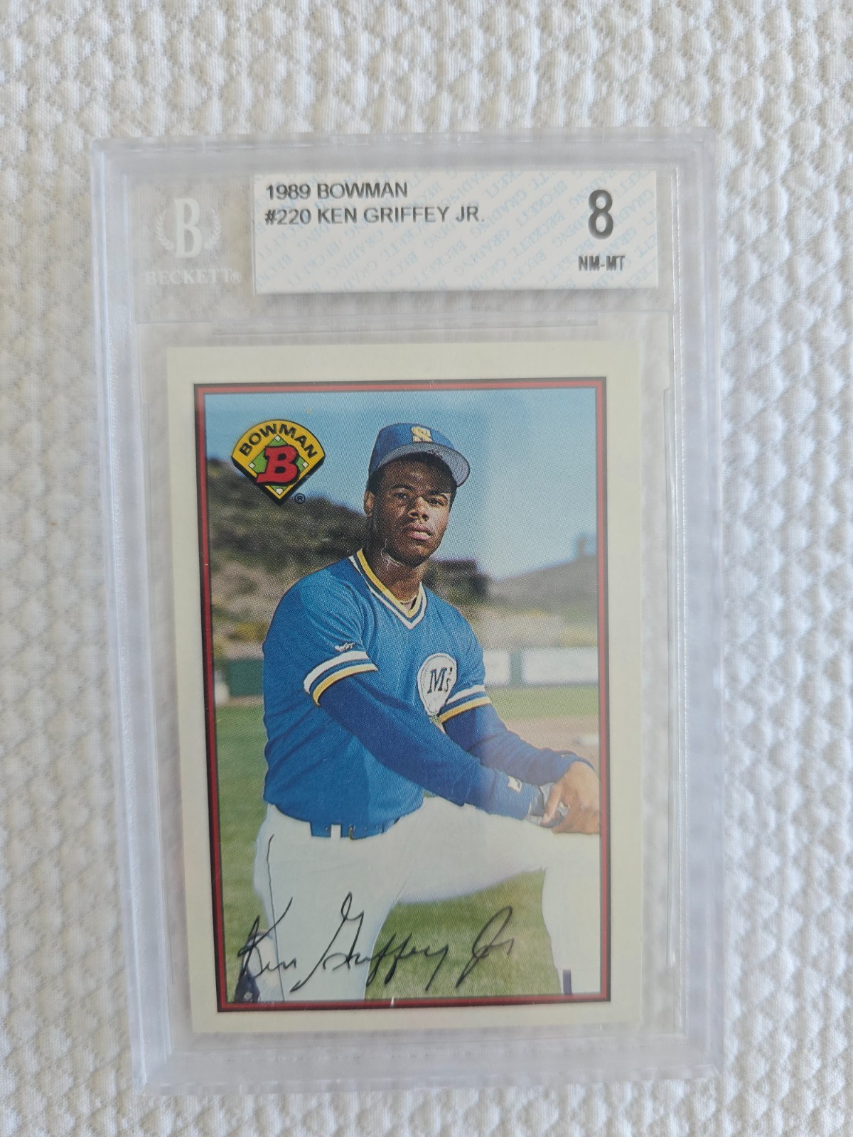 1989 Bowman - Ken Griffey Jr #220 (RC) BECKETT 8 NM-MT