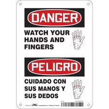 Condor 475D54 Safety Sign, 10 In Height, 7 In Width, Aluminum, Horizontal