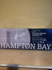 Hampton Bay Caprice 52 in Integrated LED Matte Ceiling Fan White with Remote