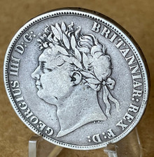 George IV 1821 Secundo Edge 0.925 Silver Crown. S.3805