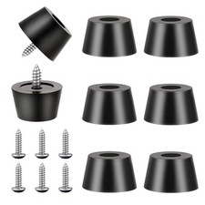 8Pcs Rubber Feet for Cutting Board with 20 Stainless Steel Matching Black