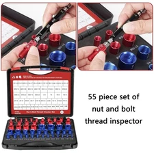 Aluminum Nut Bolt Thread Gauge Set 50PCS Color Coded Fit for Easy Identification