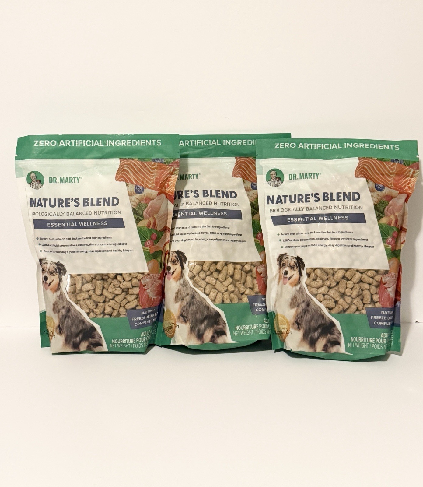 3 16oz Bags Dr. Marty Nature's Blend Essential Wellness, Fre