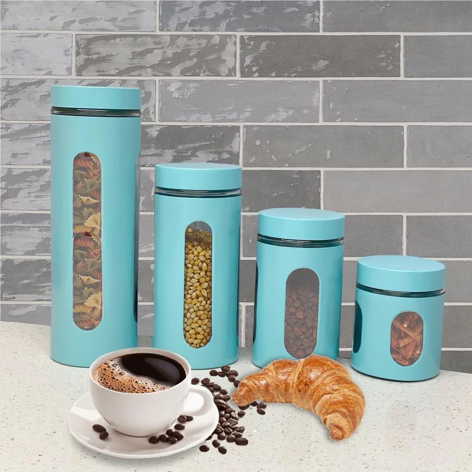 Kitchen Canisters Set For Countertop By | Retro-Styled Canisters For Kitchen ... - Image 4 of 4
