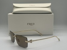 NEW FRED FG40065U 30G GOLD BROWN AUTHENTIC SUNGLASSES FRAMES RX 58-13