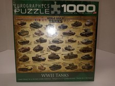 2 1000 piece puzzles. WW2 Aircraft and Tanks by Eurographics Factory Sealed