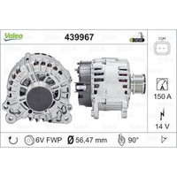 Valeo Generator Lichtmaschine 150A 14V FüR Dacia Dokker Express Renault Clio IV