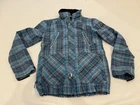 RIDE Sodo Snowboard Jacket Blue Plaid Coat Ski Snow MENS Small