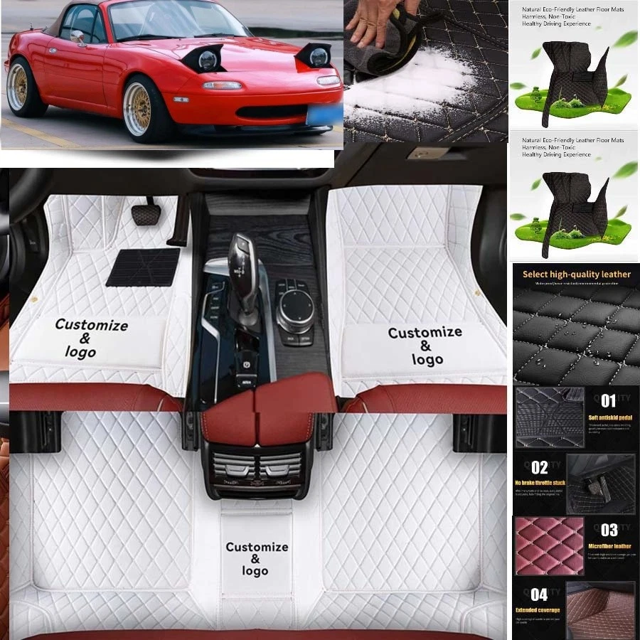 For Mazda MX-5/Miata Car Floor Mats All Weather Protection Floor Liners Foto 2 de 4