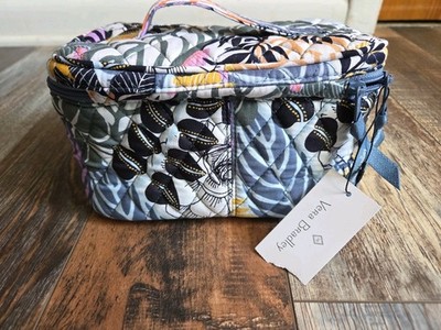 Vera Bradley Train Travel Cosmetic Case Palm Floral NWT