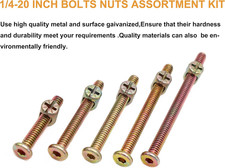Baby Bed Crib Screws Hardware Replacement Kit, 100pcs 1/4-20" Crib Hardware S...