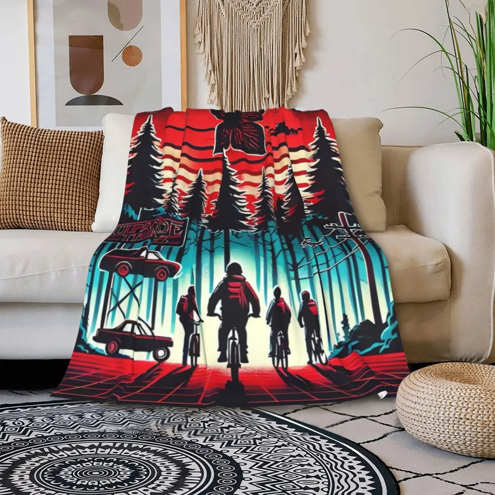 Stranger Things Decorative Flannel Throw Blanket