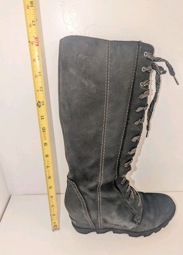 Sorel Joan Of Arctic Wedge II Tall Boot Size 9 Black Women's Waterproof Boots - Picture 20 of 20