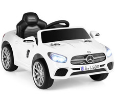 Mercedes-Benz S L500 White Battery Powered Ride-On Toy Car, Ages 3-7 2025 