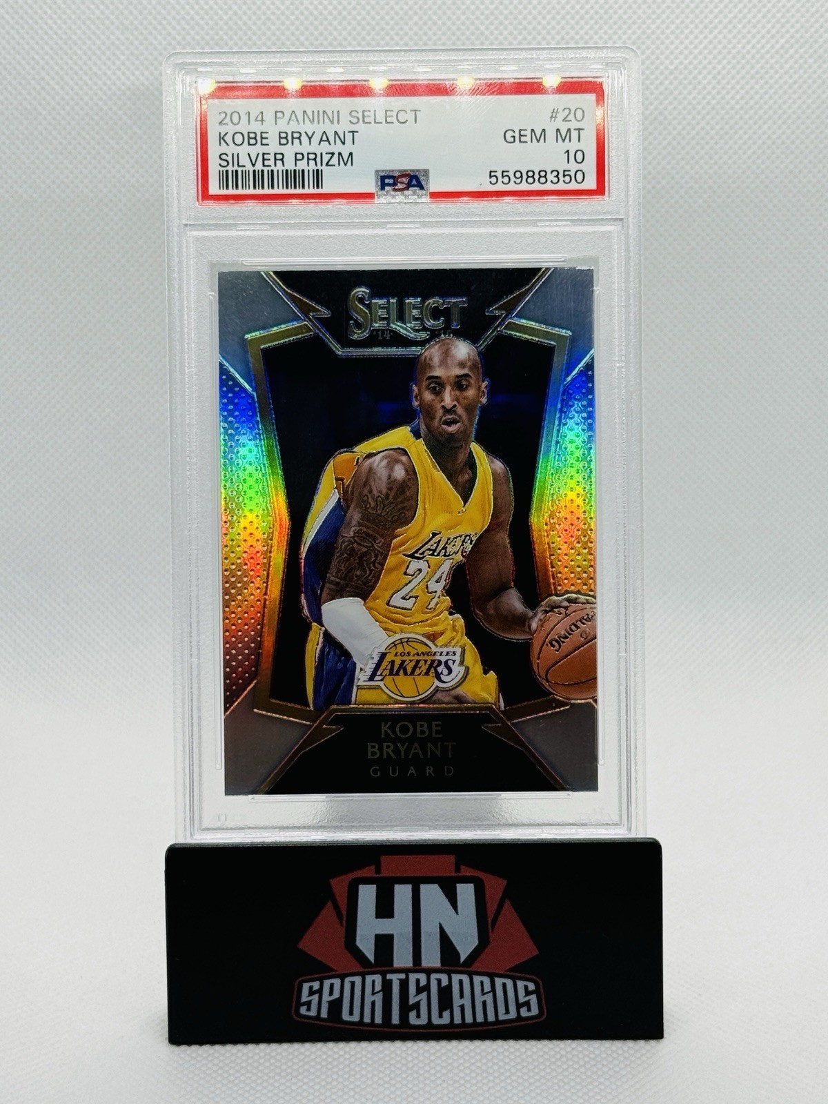 Kobe Bryant 2014 Panini Select Silver Prizm #20 PSA 10 GEM MINT LAKERS