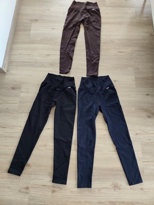 Aim'n Ribbed Seamless Leggings Damen Größe M navy, schwarz, cacao