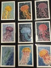 ACEO Original Jellyfish Ocean Animal Art Card Miniature Painting Sarah Wilbourn  — photo 2