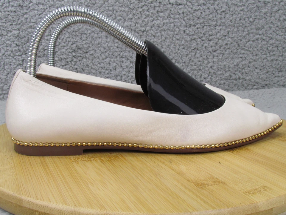 Zapatos planos de ballet de vestir marfil con punta Coach para mujer talla 7 Foto 4 de 4