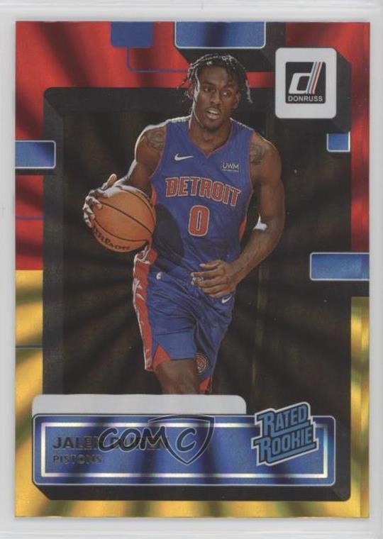 2022 Panini Donruss Rated Holo Red & Gold Laser Jalen Duren #213 Rookie RC 2b2