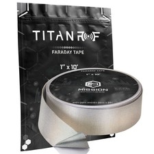 Mission Darkness TitanRF Faraday Tape // 1in W x 10ft L 2.54cm x 3.05m High...