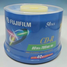 Fujifilm CD-R 80min 700MB/Mo up to 40X Write Speed 50 Discs New Sealed