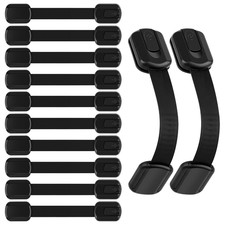 Child Safety Strap Locks 12 Pack Child Safety Locks Baby Proofing Drawers Locks
