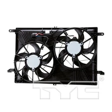 Dual Radiator and Condenser Fan Assembly TYC For 2007-2016 GMC Acadia 3.6L V6