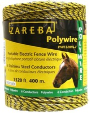 NEW Fi-Shock PW1320Y9-FS Electric Fence Poly Wire, Yellow, 1320 039 6273916