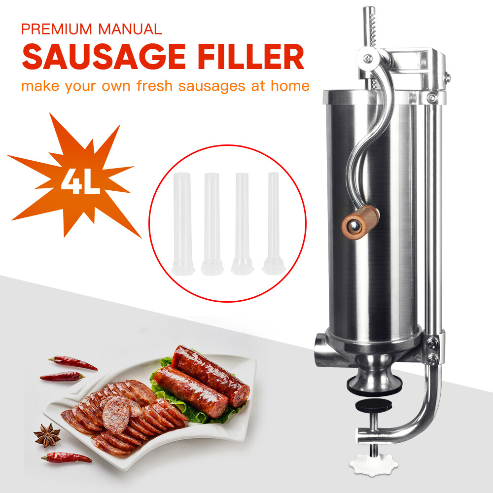 4l Homemade Sausage Maker Stuffer Stainless Steel Meat Filler Vertical Machine For Sale Online Ebay