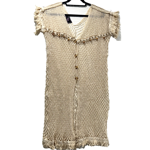 Creaciones Eve Open Knit Sweater Duster One Size Beige - Picture 2 of 8